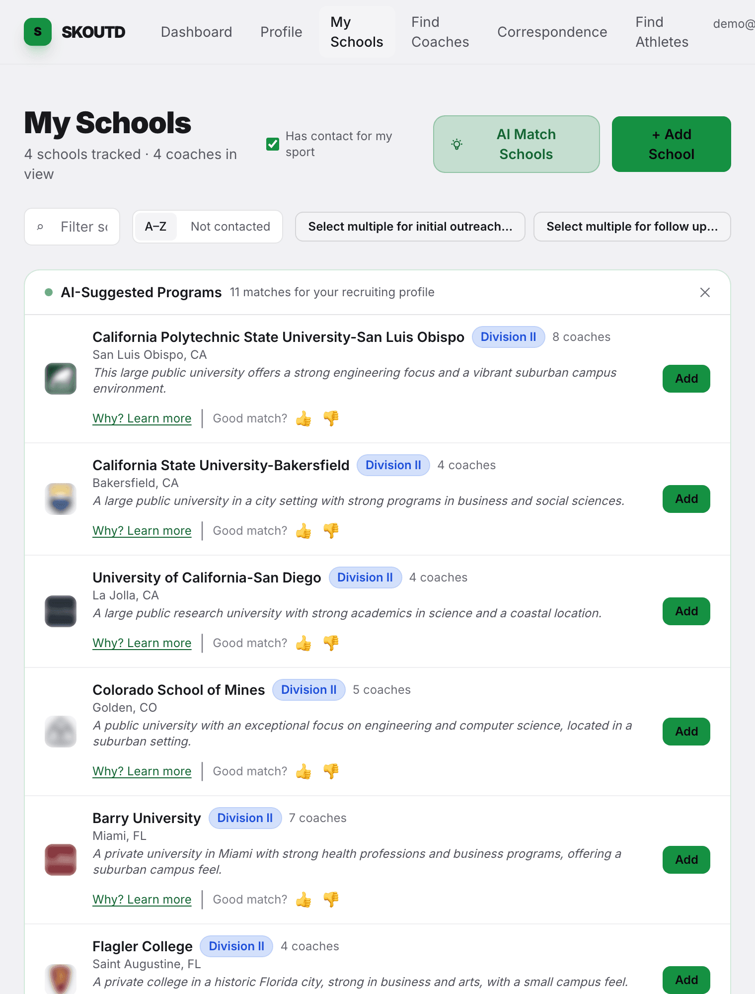Programs matched to you